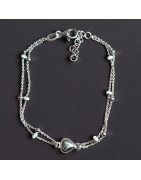 Bracelet Cœur Argent 925 avec fermoir