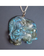 Pendentif Labradorite avec chaîne
