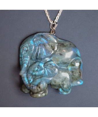 Pendentif Labradorite avec...