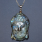 Pendentif Labradorite Tête de Bouddha avec chaîne