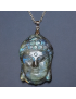 Pendentif Labradorite Tête de Bouddha avec chaîne