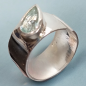 Bague Aigue marine Argent 925 Taille 54+