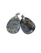 Pendentif Jaspe feuille d'argent