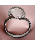 Bague Quartz rose argent 925 Taille 58