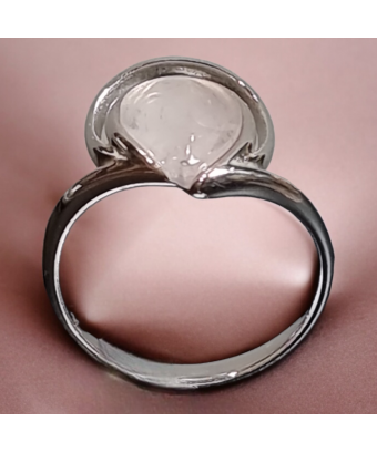 Bague Quartz rose argent 925 Taille 58