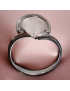 Bague Quartz rose argent 925 Taille 58