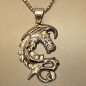 Pendentif Dragon avec chaîne Plaqué or