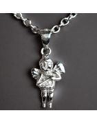 Pendentif Ange Cupidon Argent 925 avec chaîne