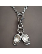 Pendentif Chaussons bébé Argent 925 avec chaîne
