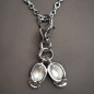 Pendentif Chaussons bébé Argent 925 avec chaîne