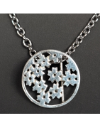 Pendentif Petites fleurs Argent 925 avec chaîne