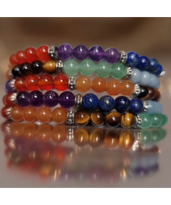 Bracelet 7 chakras Pierres...