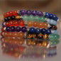 Bracelet 7 chakras Pierres rondes 6mm