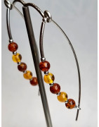 Boucles baltique Argent 925 pierres rondes 5mm