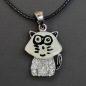 Pendentif Raton laveur Argent 925 avec cordon