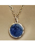 Pendentif Sodalite sur chaîne Plaqué or