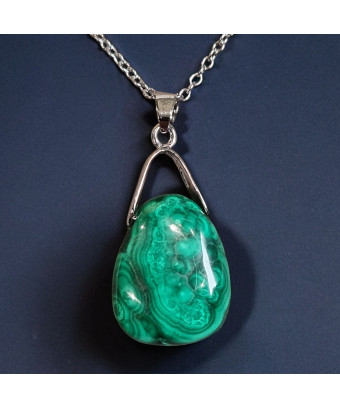 Pendentif Malachite avec...