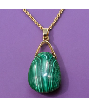 Pendentif Malachite avec...