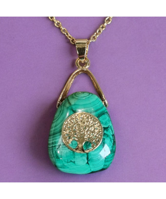 Pendentif Malachite Arbre...