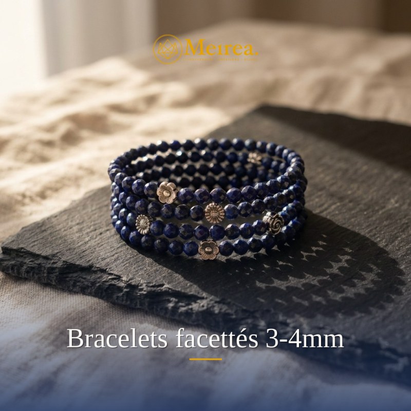 Bracelets facettés 3-4mm