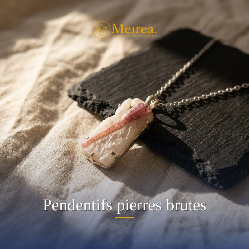 Pendentifs pierres brutes | Meirea