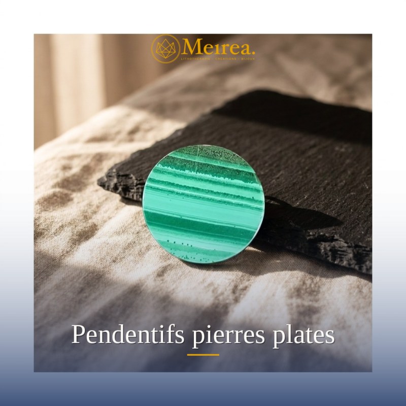 Pendentifs pierres plates | Meirea