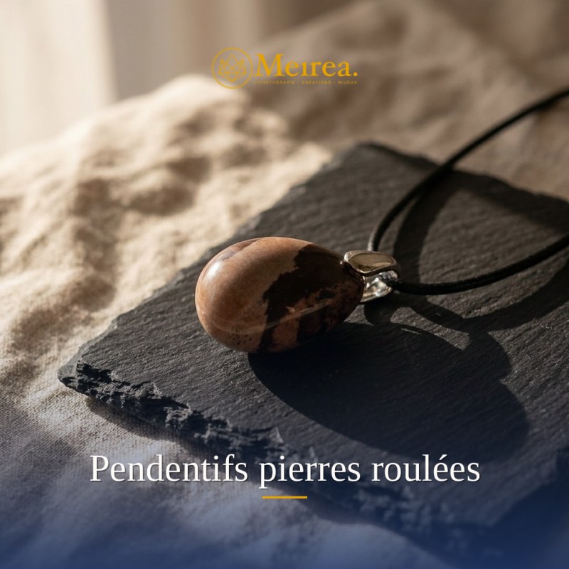 Pendentifs pierres roulées