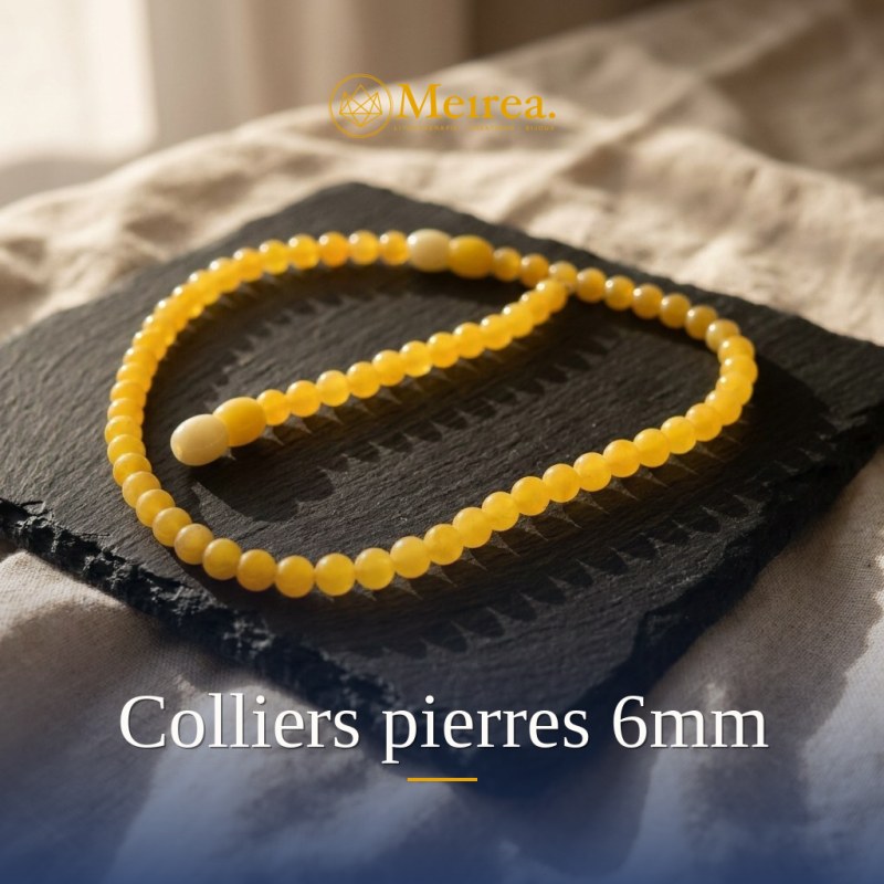 Colliers pierres 6mm