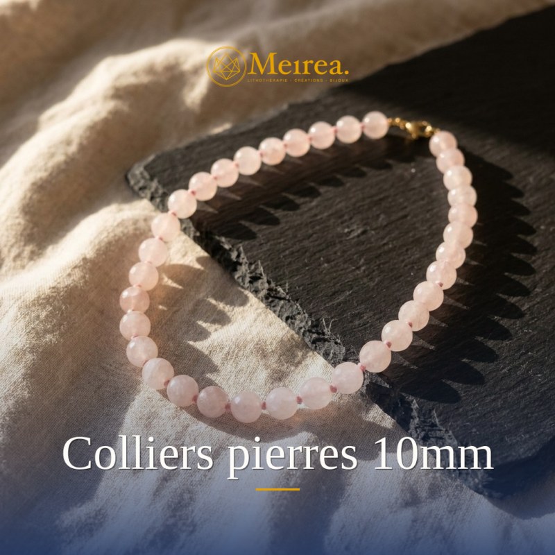Colliers pierres 10mm | Meirea