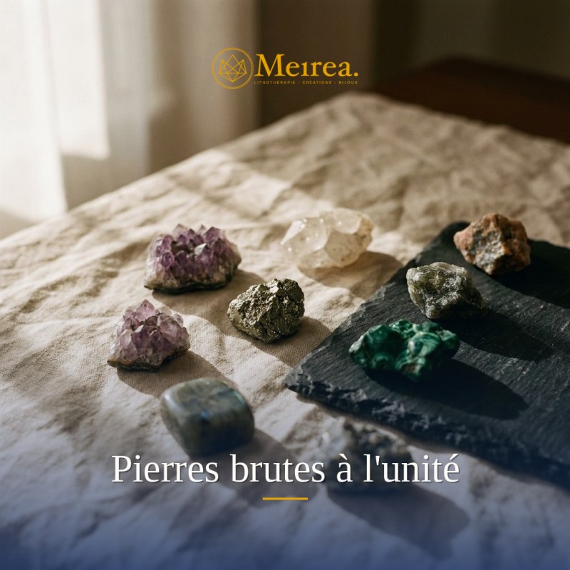 Pierres brutes à l'unité