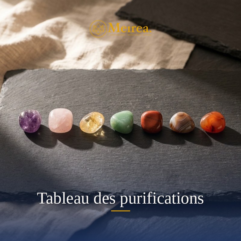 Tableau des purifications | Guide des Pierres | Meirea