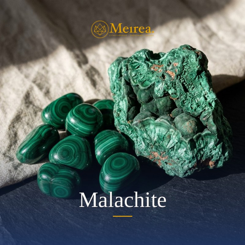 Malachite : vertus, propriétés et bijoux