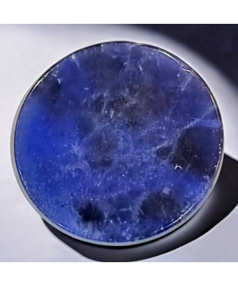 Pierre plate disque Sodalite pour Bague modulable (s)