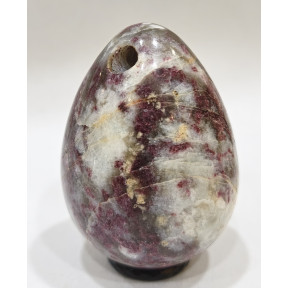 Œuf de Yoni Tourmaline Rose Percé 5 cm