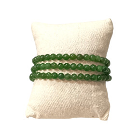 Bracelet Jade Russe Pierres Rondes 6mm