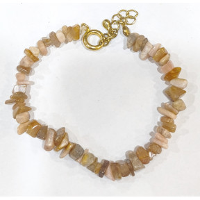 Bracelet Pierre de Lune Baroque avec Fermoir 19 cm + 5 cm