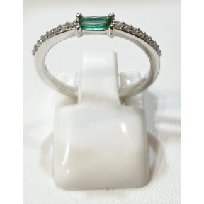 Bague Emeraude Zirconium Argent 925