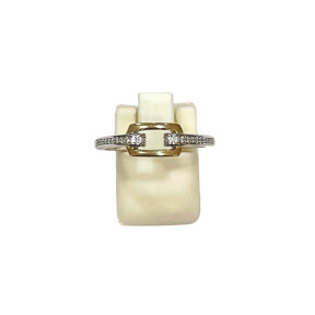Bague Zirconium Argent 925 et Plaquée Or