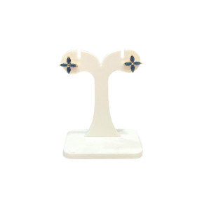 Boucles Saphir Fleur Plaquées Or