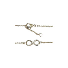 Bracelet Zirconium Infini 18cm Plaqué Or