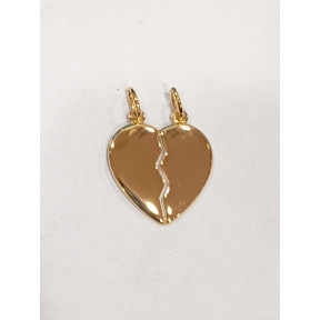 Pendentif Cœur Séparable Plaqué Or