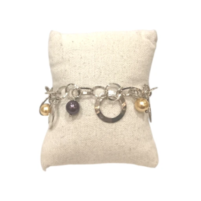 Bracelet Perles Breloques Argent 925