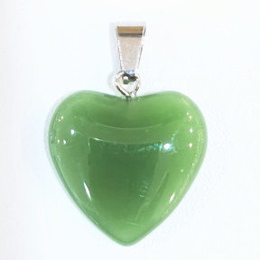 Pendentif Verre de Murano Cœur Vert Foncé