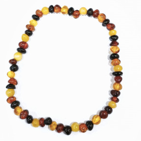 Bracelet Ambre Multicolore Petites Pierres Roulées