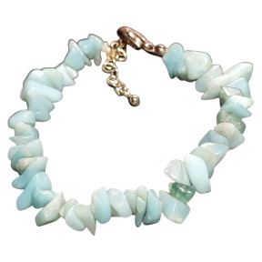Bracelet Amazonite Baroque avec fermoir
