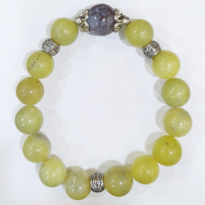 Bracelet Jade et Tiffany Stone Pierres Rondes 10mm