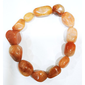 Bracelet Aventurine Orange Baroque Grosses Pierres
