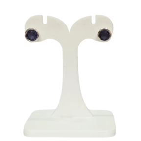 Boucles Tanzanite Ronde Facettée Argent 925
