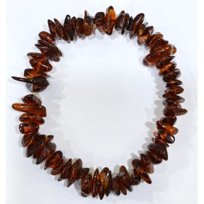 Bracelet Ambre Baltique Cognac Baroque M
