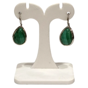 Boucles Malachite Goutte Argent 925
